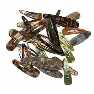 BIG lot of 28: NEW Hair Clips Large Size Rhinestone Assorted Colors Styles